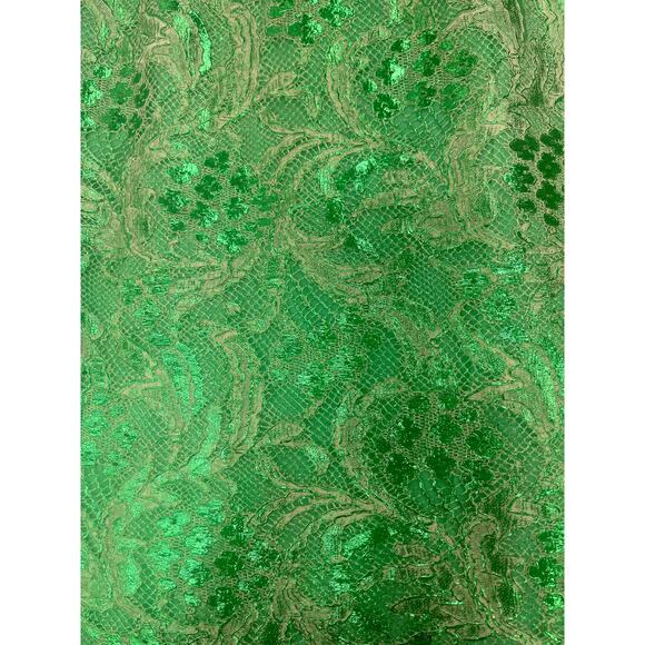 Dolce & Gabbana Semi Sheer Metallic Coated Lace Sleeveless Midi Dress 48 - Picture 9 of 12